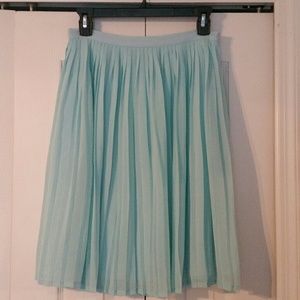 Light blue pleated skirt